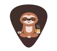 Yoga Sloth Coffee Fashion Colour Guitar Picks 12 Packï¼Œ For Acoustic Guitar Electric Guitar Ukulele