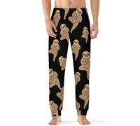 Yoga Sloth Men's Pajama Pants Soft Lounge Bottoms With Pocket Sleep Pants Loungewear