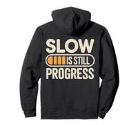 Yoga Snail Design "Slow is Still Progress" Mindful Living Pullover Hoodie