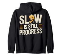 Yoga Snail Design "Slow is Still Progress" Mindful Living Zip Hoodie