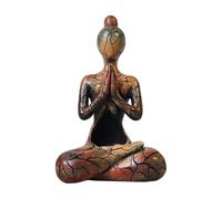 Yoga Statue - Resin 12x20cm | Yoga Pose Resin Figures | Meditation Zen Candle Holder | Inner Harmony Sculpture Figurine | Mindfulness Yogas Statue Decor | Yogas Virgin Mary Statues Home Decoration Use