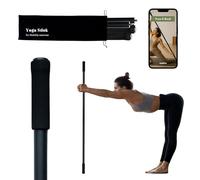 Yoga Stick for Mobility Exercise, Stretching, Pilates, Physical therapy, Fitness and other Workout - Adjustable 5 ft Pole will fix Posture, Stretch, Balance and Flexibility Training - Incl free E-book