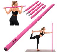 Yoga Stick, Mobility Stick for Stretching, Adjustable Exercise Stick | Upgraded 58in Alloy Steel, 3 Lengths, Balance, Flexibility, Posture & Physical Therapy for Shoulders, Back & Home Workout