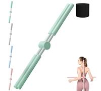Yoga Stick, Posture Correction Yoga Sticks, Anti-Hunchback Fitness Training Cross Bar, Retractable Posture Corrector Rod for Bodybuilding Pilates Stretch Sculpt (Green)