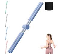 Yoga Stick, Posture Correction Yoga Sticks, Anti-Hunchback Fitness Training Cross Bar, Retractable Posture Corrector Rod for Bodybuilding Pilates Stretch Sculpt (Blue)