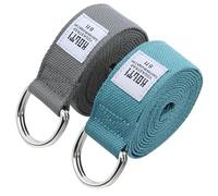 Yoga Strap 8Ft Yoga Stretching Exercise Band Yoga Belt with Adjustable Metal D Ring Buckle