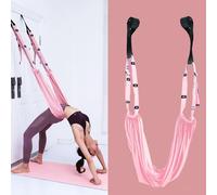 Yoga Strap for Stretching, Improve Back and Waist Flexibility, Yoga Fitness Band Adjustable Leg Stretcher Back Bend Assist Trainer for Dance, Yoga, Gymnastics, Cheerleading, Splits (Pink)