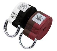 Yoga Strap Premium Athletic Stretch Band with Adjustable Metal D-Ring Buckle Loop