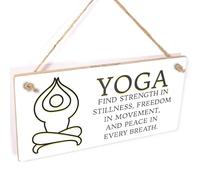 Yoga Strength in Stillness Sign, Wellness Decor