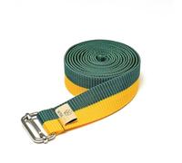 Yoga Stretch Belt/Strap | Best for Daily Stretching, Yoga, Pilates, Physical Therapy, Fitness | 8 Feet Premium Cotton Strech Band (Green-Yellow)