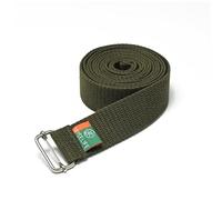 Yoga Stretch Belt With Adjustable Steel Buckle for Stretching, Yoga, Pilates, Physical Therapy, Fitness, 8 Feet (Olive Green)