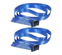 Yoga Stretch Strap - Pack of 2 Adjustable Training Accessories, Fitness Exercise Belt with Buckle for Warming Strength Building and Daily Fitness