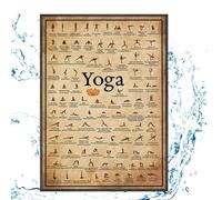 Yoga Stretching Chart - Full Body Exercise Poster, Illustrated Wall Guide, Home Training Planner, Fitness Accessory | Yoga Poster for Men Flexibility