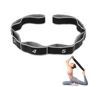Yoga Stretching Strap,8-Section Yoga Strap,Multi-Loop Stretching Band for Precise Alignment & Flexibility,Ideal for Pilates,and Rehabilitation Exercises,Portable & Easy to Store (Gray)