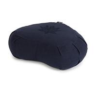 Yoga Studio Buckwheat Crescent Zafu Meditation Cushion - Lotus Leaf (Navy Blue)