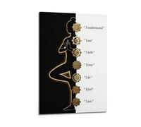 Yoga Studio Chakra Meditation Poster, Spiritual Healing Wall Decorations for Living Rooms, Seven Chakra Paintings for Meditation Spaces 08x12inch(20x30cm)