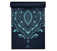 Yoga Studio Designed Sticky Yoga Mat | Oeko-Tex Tear Proof Non-Slip | Workout Exercise Gym Fitness Mandala Yoga & Pilates Mat | 183cm x 61cm x 6mm - Navy Blue Mat Mysterious Peacock