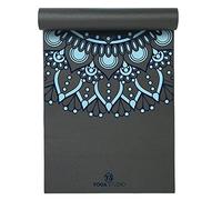 Yoga Studio Designed Sticky Yoga Mat | Oeko-Tex Tear Proof Non-Slip | Workout Exercise Gym Fitness Mandala Yoga & Pilates Mat | 183cm x 61cm x 6mm - Grey Mandala