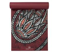 Yoga Studio Designed Sticky Yoga Mat | Oeko-Tex Tear Proof Non-Slip | Workout Exercise Gym Fitness Mandala Yoga & Pilates Mat | 183cm x 61cm x 6mm - Burgundy/Pepper Paisley