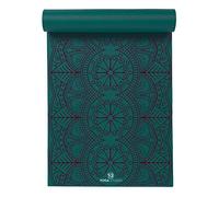 Yoga Studio Designed Sticky Yoga Mat | Oeko-Tex Tear Proof Non-Slip | Workout Exercise Gym Fitness Mandala Yoga & Pilates Mat | 183cm x 61cm x 6mm - Teal Mat Dew Drop Mandala