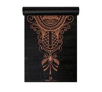 Yoga Studio Designed Sticky Yoga Mat | Oeko-Tex Tear Proof Non-Slip | Workout Exercise Gym Fitness Mandala Yoga & Pilates Mat | 183cm x 61cm x 6mm (Rose Gold Hamsa)