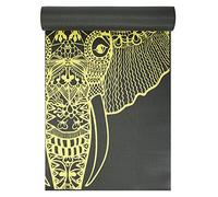 Yoga Studio Designed Sticky Yoga Mat | Oeko-Tex Tear Proof Non-Slip | Workout Exercise Gym Fitness Mandala Yoga & Pilates Mat | 183cm x 61cm x 6mm - Grey Mandala Elephant