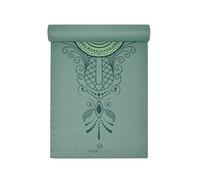 Yoga Studio Designed Sticky Yoga Mat | Oeko-Tex Tear Proof Non-Slip | Workout Exercise Gym Fitness Mandala Yoga & Pilates Mat | 183cm x 61cm x 6mm (Hamsa Sage Green)
