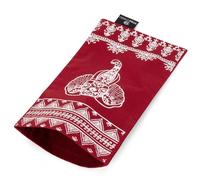 Yoga Studio Eye Pillow Cover - 12cm x 23cm, Yoga Pillow Cover for Spa or Massage Therapists (Burgundy Aztec Elephant)