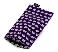 Yoga Studio Eye Pillow Cover - 12cm x 23cm, Yoga Pillow Cover for Spa or Massage Therapists (Purple Elephant)