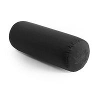 Yoga Studio Lotus Yoga Bolster Cushion | Organic Buckwheat Hulls Filling | (GOTS Certified) | Removable Washable Organic Cotton Outer Cover | Great for Yoga, Meditation - (Graphite Grey)