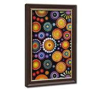 Yoga Studio Meditation Pointillism Mandala Sacred Geometric Decoration 1 Canvas Poster Bedroom Decor Landscape Office Room Decor Gift 12"L X 18"W