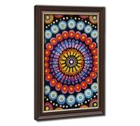 Yoga Studio Meditation Pointillism Mandala Sacred Geometric Decoration 2 Canvas Poster Wall Art Decor Print Picture Paintings for Living Room Bedroom Decoration 8"L X 12"W