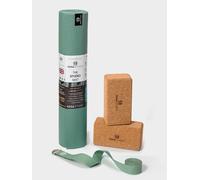 Yoga Studio Oeko-Tex Starter Cork Yoga Set - Sage Green