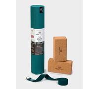 Yoga Studio Oeko-Tex Starter Cork Yoga Set - Teal