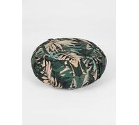 Yoga Studio Organic Cotton Buckwheat Round Floral Meditation Zafu Cushion - Green Jungle