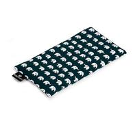 Yoga Studio Organic Elephant Eye Pillow with Lavender & Linseed, 23cm x 12cm for Relaxation (Teal Elephant)