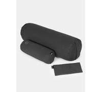 Yoga Studio Organic Meditation Bolster & Eye Pillow Set - Relax - Graphite Grey