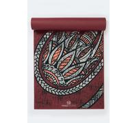 Yoga Studio Designed Sticky Yoga Mat 6mm - Burgundy Mat - Pepper Paisley