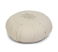 Yoga Studio Pleated Round Zafu Buckwheat Meditation Cushion - Lotus Leaf