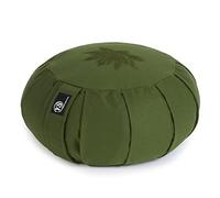 Yoga Studio Pleated Round Zafu Buckwheat Meditation Cushion - Lotus Leaf