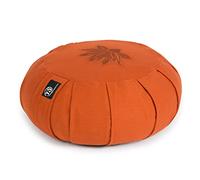 Yoga Studio Pleated Round Zafu Buckwheat Meditation Cushion - Lotus Leaf (Terracotta)