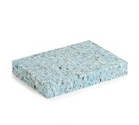 Yoga Studio Recycled Foam Single Yoga Block 40 x 30 x 5cm, Recycled Full-Chip Lightweight Yoga Block, Shock Absorbent, Multi-Coloured