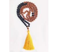 Yoga Studio Rudraksha With Black Star Mala Beads