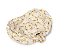 Yoga Studio Spare EU Crescent Zafu Meditation Cushion | Organic Cotton | Removable Washable Cover | Carry Handle (Origami Golden Blush)
