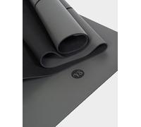 Yoga Studio The Grip Alignment Mat 4mm - 183cm x 61cm | Non-Slip Base | Moisture-Absorbing | Thick Latex-Free (Charcoal)