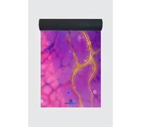 Vegan Suede Microfiber Pink Marble Yoga Mat 4mm Yoga Studio Multi One Size