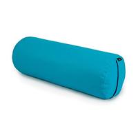 Yoga Studio Yoga Bolster Cushion | EU Organic Buckwheat Hulls Filling | (GOTS Certified) | Removable Washable Organic Cotton Outer Cover | Great for Yoga, Meditation (Sky Blue)