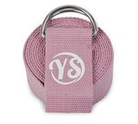Yoga Studio Yoga Strap, 2.5m (8.2ft) Extra Long Durable Organic Cotton Adjustable Stretching D-Ring Yoga Belt, Exercise, Pilates, Dance, Workout, Gym, Physical Therapy - (Dusty Pink)