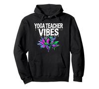 Yoga Teacher Vibes Dripping Lotus Flower Aesthetic Pullover Hoodie