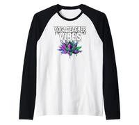 Yoga Teacher Vibes Dripping Lotus Flower Aesthetic Raglan Baseball Tee